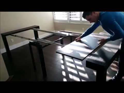Tiny Titan massive 14 Seat Dining Table Hides as Tiny Console | Expand Furniture