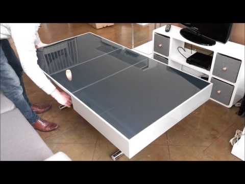 Space Saving Furniture Demonstration with Glass Coffee to Dining table