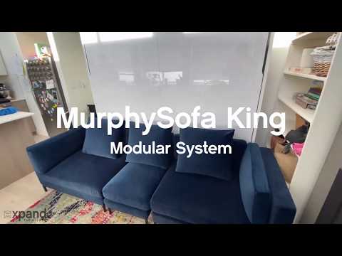 MurphySofa King Modular Sofa Wall Bed system with Large Sofa
