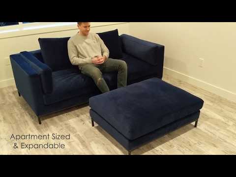 Migliore apartment sized sofa in navy blue