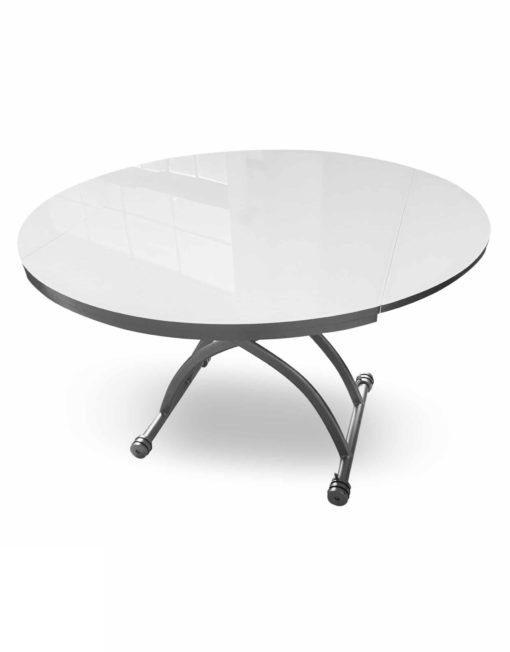 Chord-Round-Glass-lifting-lowering-coffee-convertible-dining-table-in-white-glass