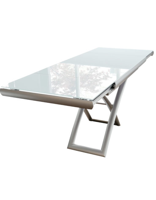 Horizon-glass-coffee-table-that-is-height-and-length-adjustable-glass-table-extended-ready-for-dinner