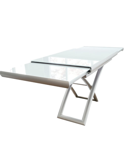 Horizon-height-adjustable-glass-table-partially-extended-showing-metal-work