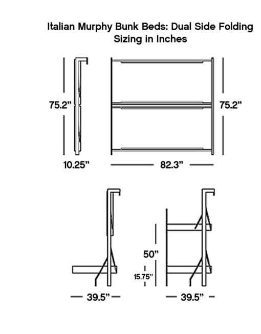 Double-side-folding-hidden-bunk-dimensions