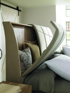 Headboard Storage Idea For Small Space Living