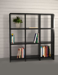Modular-Storage-L3030-3x3-black-bookcase-storage