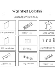 Modular-Wall-Shelf-in-Dolphin-shape-parts