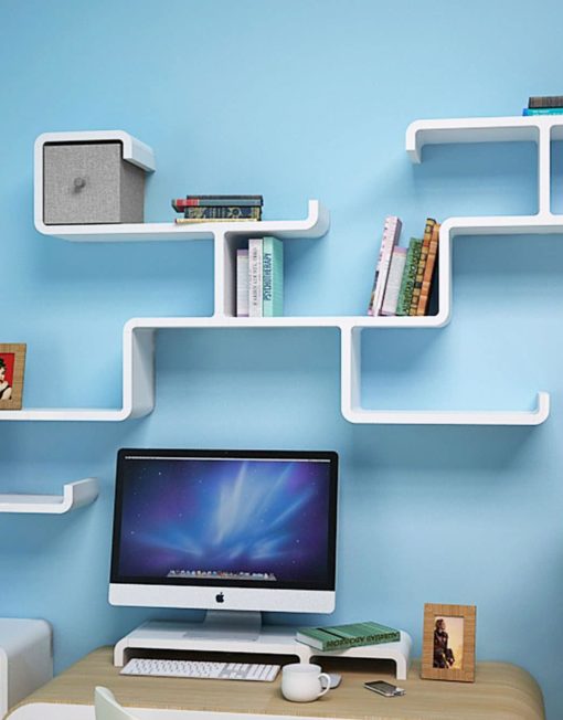 Wall-shelving-Branch-in-white-above-computer