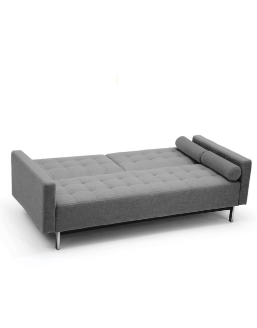 Tilt-Mid-Century-Sofa-in-Stone-Grey-converted-into-sleeper-bed-1