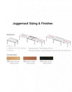 Juggernaut – Massive Extendable Table Sizing & Finishes