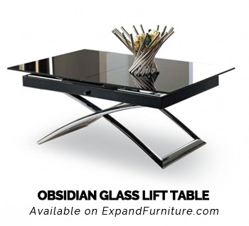 Obsidian Small Table Glass Lift