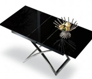 obsidian small table glass lift expand furniture