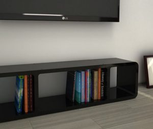 StorageTM3 black slim tv stand for sofa bed