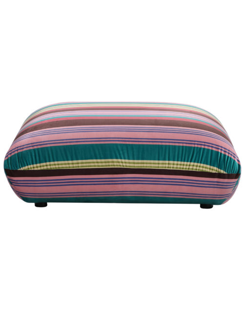 Basso colorful striped ottoman designer bubble sofa module from side