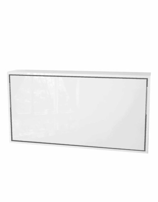 Hover Twin Horizontal Wall Bed in Glossy white for space saving sleeping solution