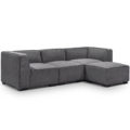Soft-Cube Modern Modular Sofa Set - Sectional cube soft modular sofa in grey