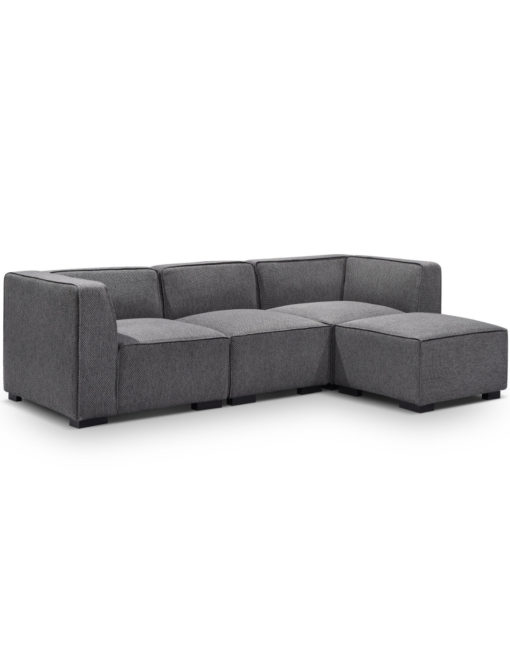 Soft-Cube Modern Modular Sofa Set - Sectional cube soft modular sofa in grey