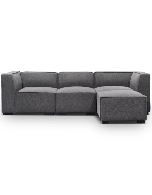 Soft-Cube Modern Modular Sofa Set - Square soft modular sofa in grey
