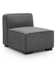 Soft Cube Modern grey sofa - Modular single Seat Module from angle