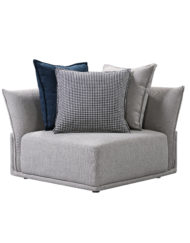 Stratus grey corner modular sofa with 3 cushions