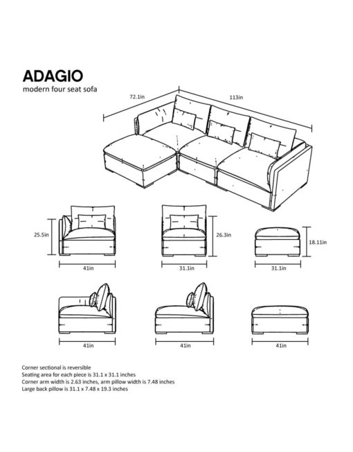 outline-sofa-adagio-4-piece