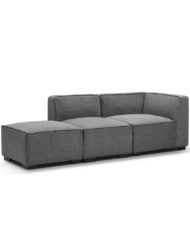 Soft Cube Contemporary Sofa 3 seats - Square Modular grey sofa