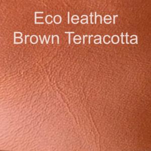 Eco leather brown terracotta example