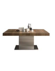 Juggernaut-2-as-a-regular-sized-dinner-table-with-silver-base-and-wood-top