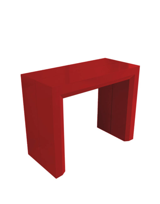 Junior-Giant-revolution-in-glossy-red-paint-console-extending-dinner-table-can-seat-12