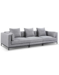 3 seat wide sofa modular design by expand furniture - Migliore sofa in grey fabric