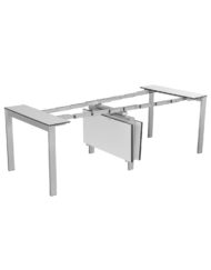 Outdoor Gigante Transformer Table - expanding weatherproof table in white