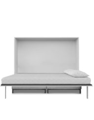 Horizontal Double Migliore Murphy Bed with Couch with open bed